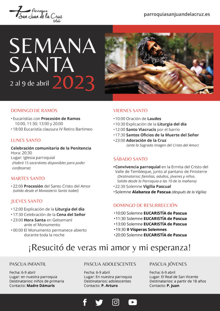 Programa Semana Santa San Juan De la Cruz